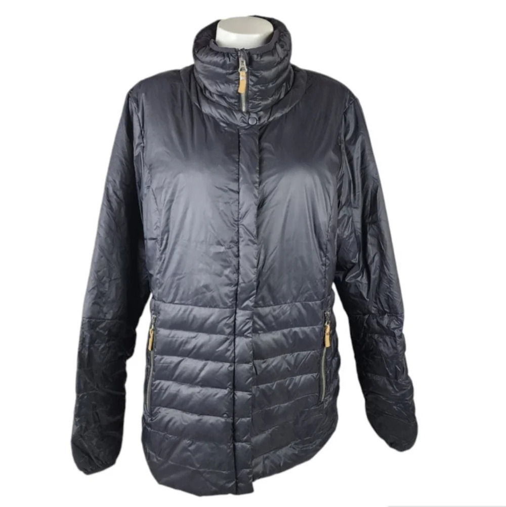FIg Packable Duck Down Puffer Coat Jacket Outdoor Winter Black Size XL